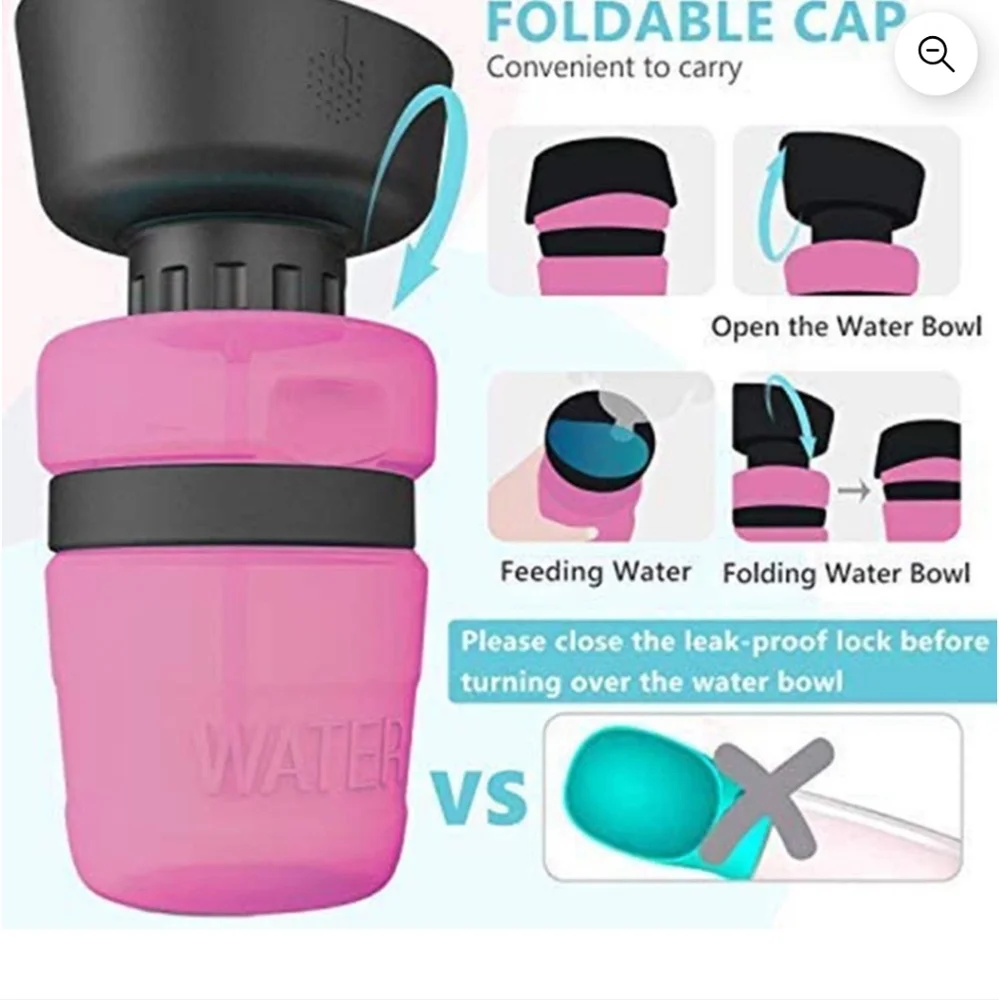 Blue Portable Dog Water Bottle